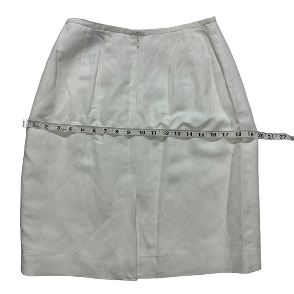 Charter Club April in Paris Women Ivory White Linen Rayon Mini Skirt Sz 8 NWT - Picture 8 of 12